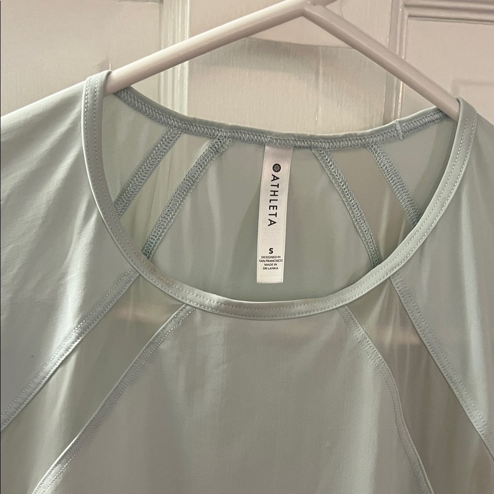 Athleta Soft Blue Performance Top